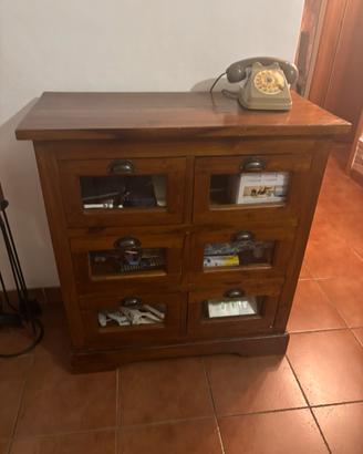 Cassettiera cassetti vetro