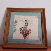 QUADRO SARDO SPOSINI A CAVALLO FIRMATO 