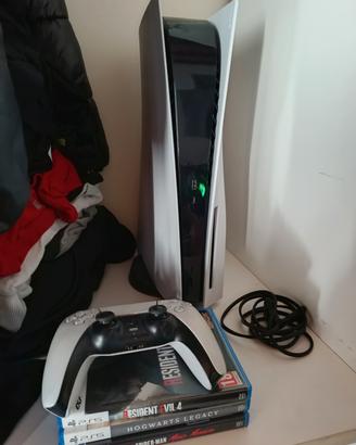 ps5 con disco con giochi