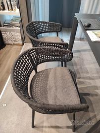 2 sedie MOON outdoor di TALENTI in cordura nautica