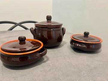 Set 3 pentole in terracotta PREZZO TRATTABILE