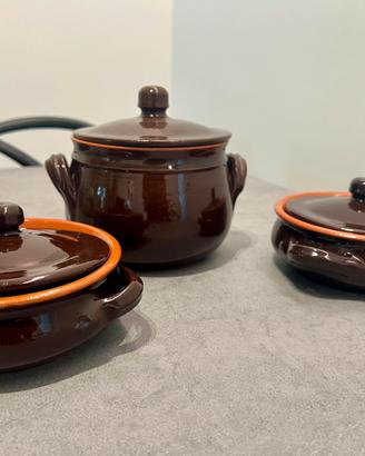 Set 3 pentole in terracotta PREZZO TRATTABILE