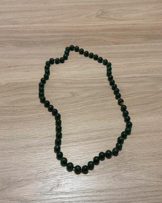 Collana in Vera Giada Verde e Oro