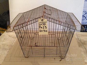 67 - Gabbia vintage per uccelli, in metallo