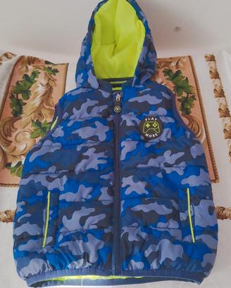 giubbotto blukids 30-36 mesi camo e giallo fluo