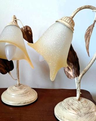 Coppia lampade classiche abat-jour stile Luigi XV