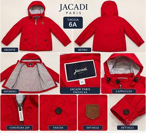 Giubbotto Jacadi Paris bambino rosso con cappuccio