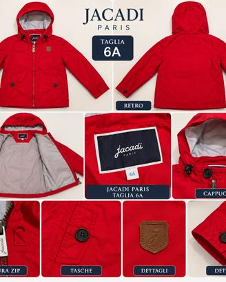 Giubbotto Jacadi Paris bambino rosso con cappuccio