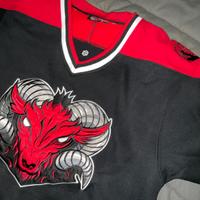 FELPA HOCKEY DOLLYNOIRE ROSSA E NERA