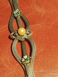 Argento 835 bracciale donna maglie vintage 