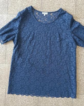 pizzo tshirt donna  blu Delia Ferrari tg 51 forti