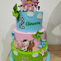 Torta scenografica fattoria