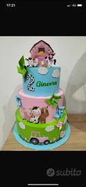 Torta scenografica fattoria