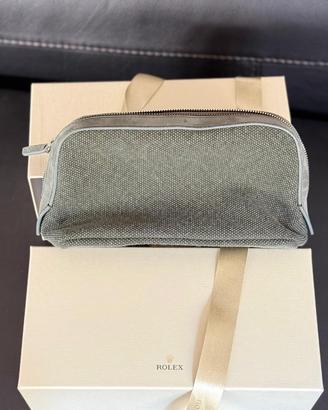 Pochette originale Rolex in tela e pelle nuova