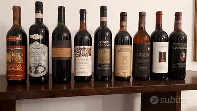 Varie bottiglie Brunello di Montalcino