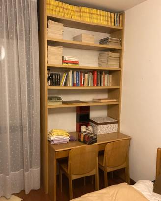 Scrivania con libreria