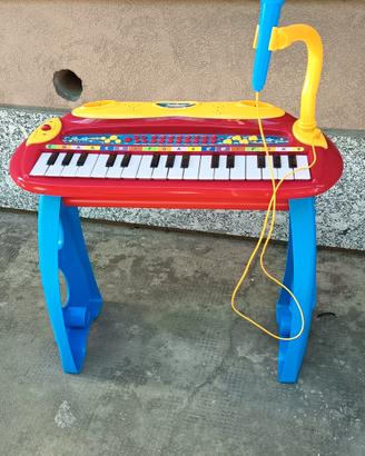 Tastiera Pianoforte Giocattolo Bimbi con Microfono