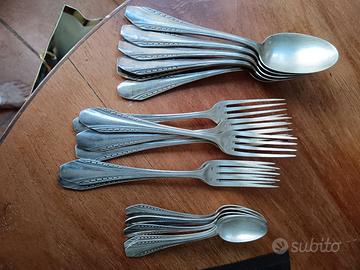 Set di 6 pezzi argento placcato