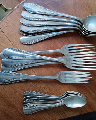 Set di 6 pezzi argento placcato