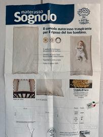 Materasso lettino con sbarre