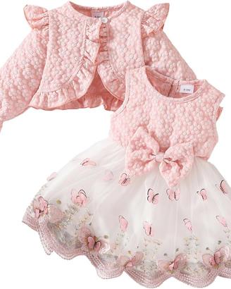 Elegantissimo abito più coprispalle 18-24 mesi