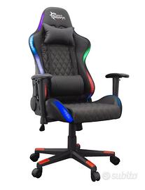 Sedia Gaming White Shark Thunderbolt RGB