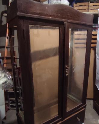 Cristalliera inizi 900 con vetri decorati