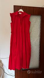 Vestito rosso lungo