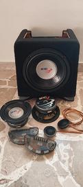 kit 2 vie subwoofer crossover impact car audio
