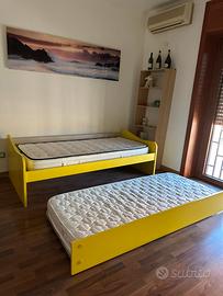 Letto singolo con secondo letto estraibile