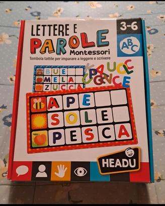 Gioco educativo Lettere e parole Montessori