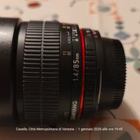 SAMYANG 85 mm 1,4 x Nikon (F) reflex
