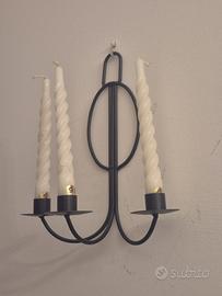 Set 2 candelabri da parete Ikea vintage