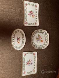 Set 4 piatti vintage in porcellana di Limoges