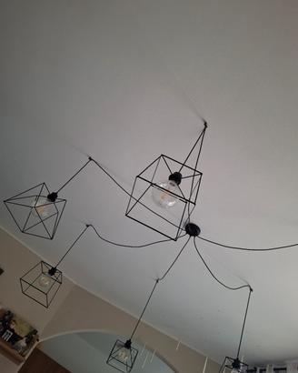 Lampadario a sospensione industriali 6 punti luce