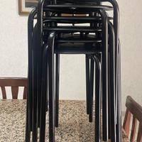 Sgabello IKEA MARIUS nero (6 sgabelli impilabili)