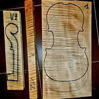 Acero marezzato x violino set completo 