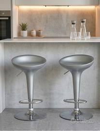 sgabello grigio regolabile