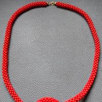 collana vintage in corallo oro