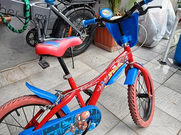 Bicicletta bimbo 14" Spider-Man Marvel - Rosso/Blu