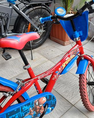 Bicicletta bimbo 14" Spider-Man Marvel - Rosso/Blu
