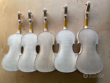 Fai da te violino incompiuto 4/4 kit violino bianc