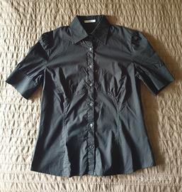 Camicia donna estiva nera a manica corta Belmonte