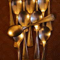 Cucchiaini antichi dessert argento 1000