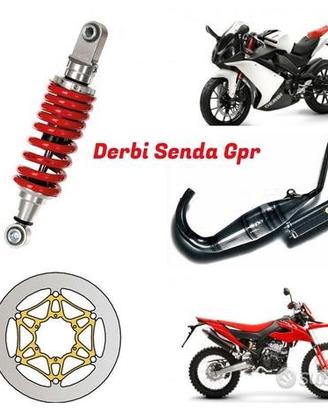 Derbi Senda Gpr accessori scarico mono freni filtr