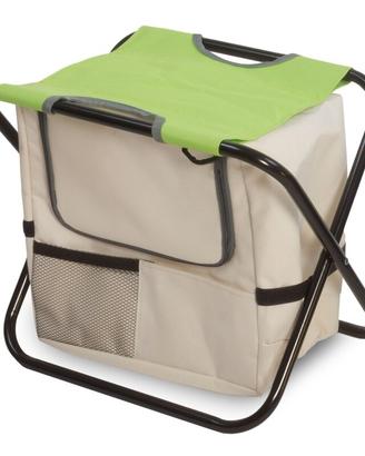 Sgabello pieghevole con borsa termica da campeggio