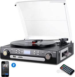 Giradischi Vinile Bluetooth USB/SD/MMC radio casse