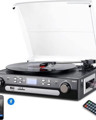 Giradischi Vinile Bluetooth USB/SD/MMC radio casse