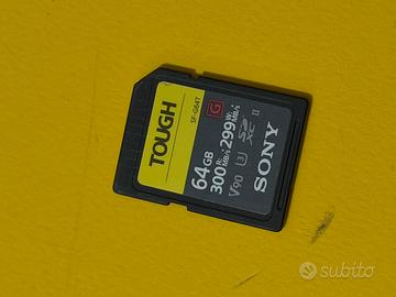 Scheda SD Sony TOUGH 64GB – 300MB/299MB