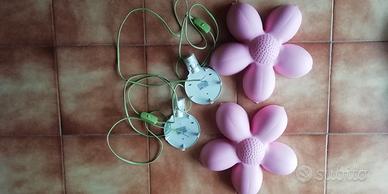 lampada Ikea a forma di fiore rosa
